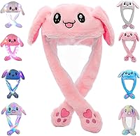 Vista 1 de Sombrero de conejo con orejas que se mueven de umbresen, sombrero de conejo de peluche divertido para niños