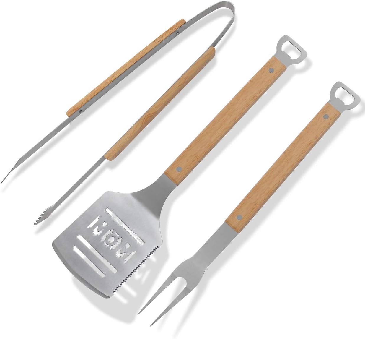 grilljoy 3pcs BBQ Grilling Tools Set Heavy Duty Stainless