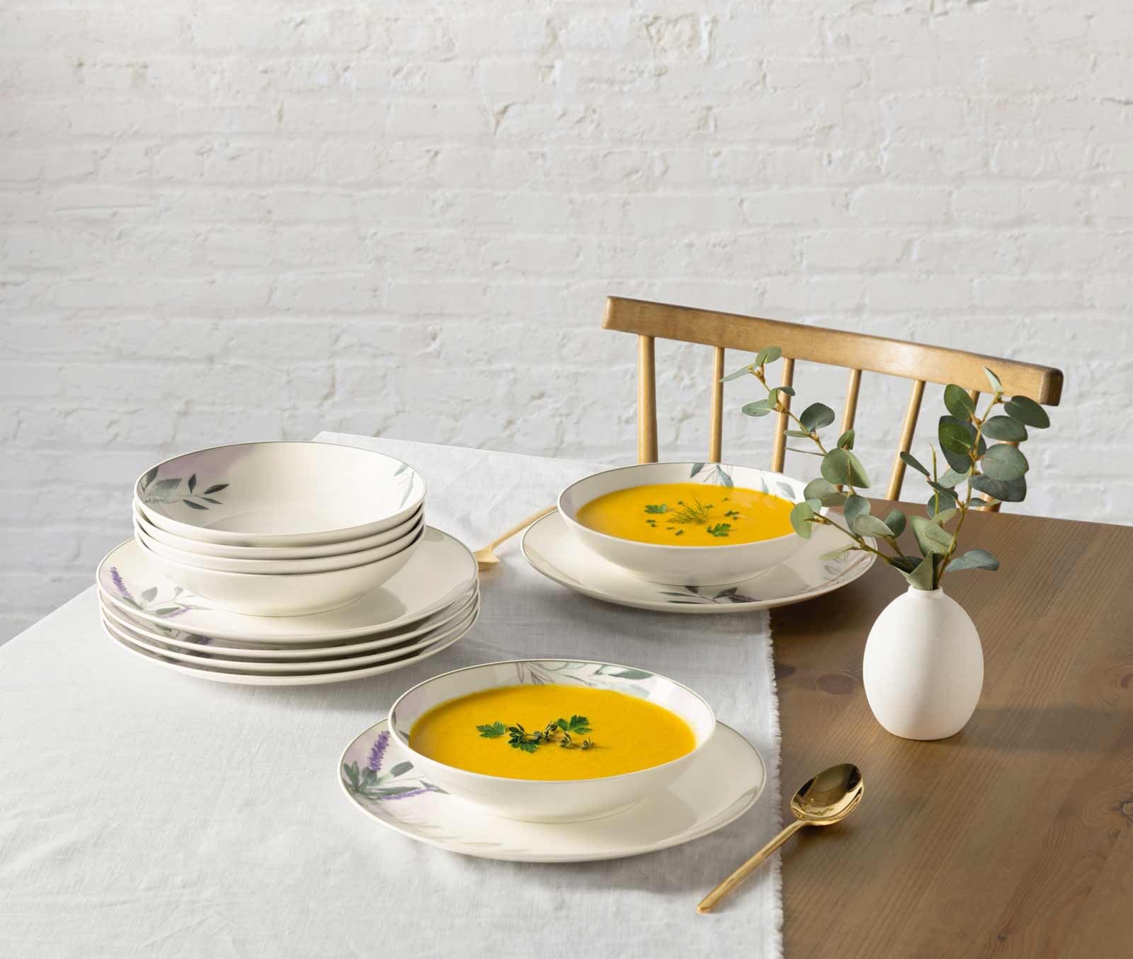 Seltmann Weiden Savona Provence Teller-Set 18-teilig, Cremeweiß