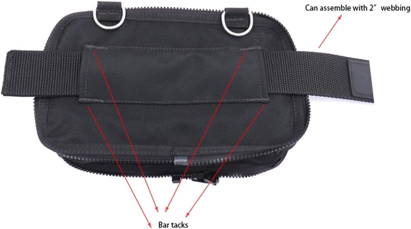 Side Mount Diving Storage Pocket Bag with Double Ended Hook Water Sport Equipment Pouches Diving Sidemount Storage Pouches Water Sport Equipment Pouch Snorkeling Accessories