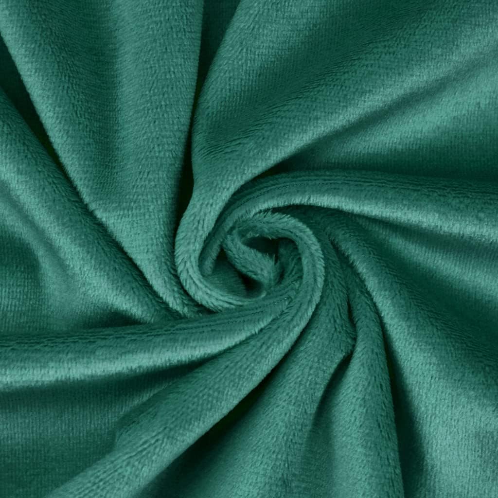 kullaloo Plush Fabric | Solid Dark Emerald Minky Fabric for Sewing (Pack of 2) | Super Soft Cuddle Material | 39.5x29.5 | Plushies, Baby Blankets, Pillows, Pet Beds, Baby Accessories, Apparel