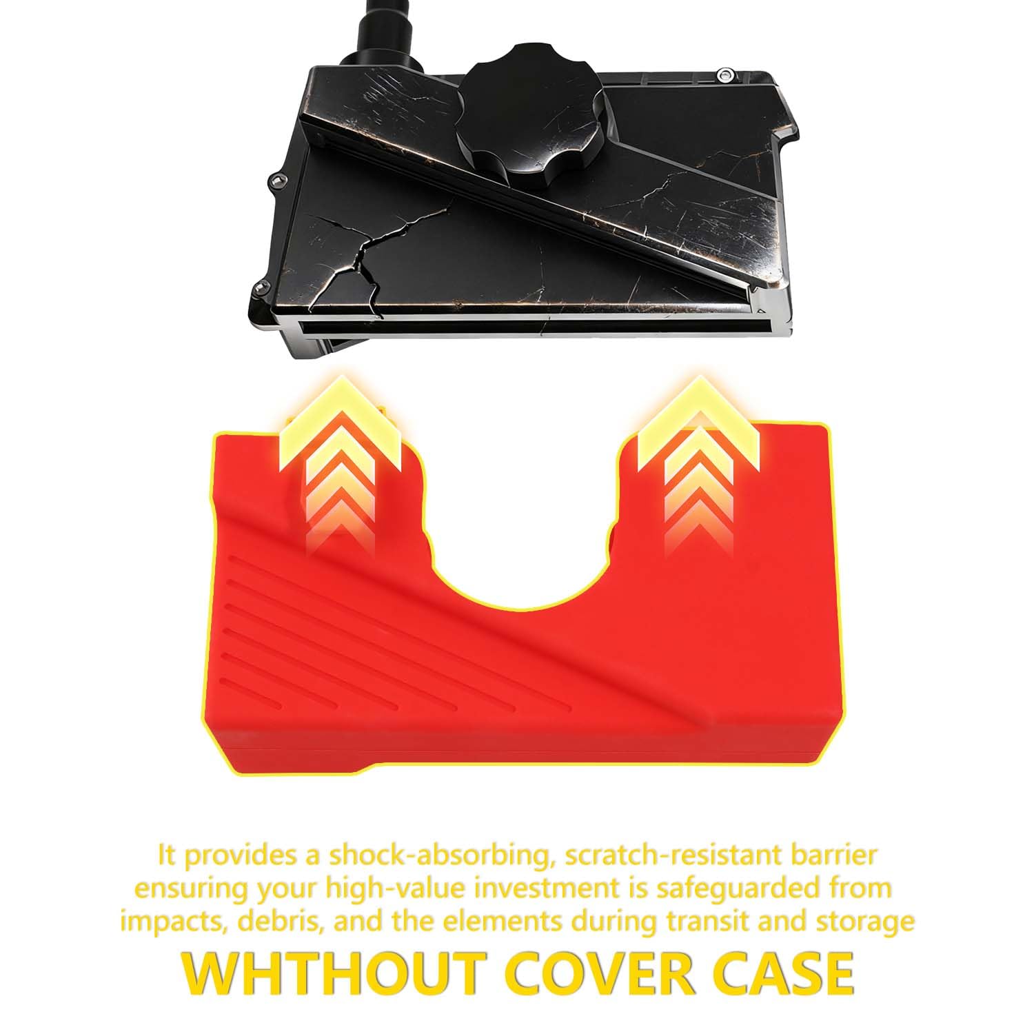 Housse de transducteur de voyage pour Garmin Livescope Plus LVS34 | Coque de transducteur en silicone souple pour Lowrance ActiveTarget 2, protégez votre transducteur (rouge)
