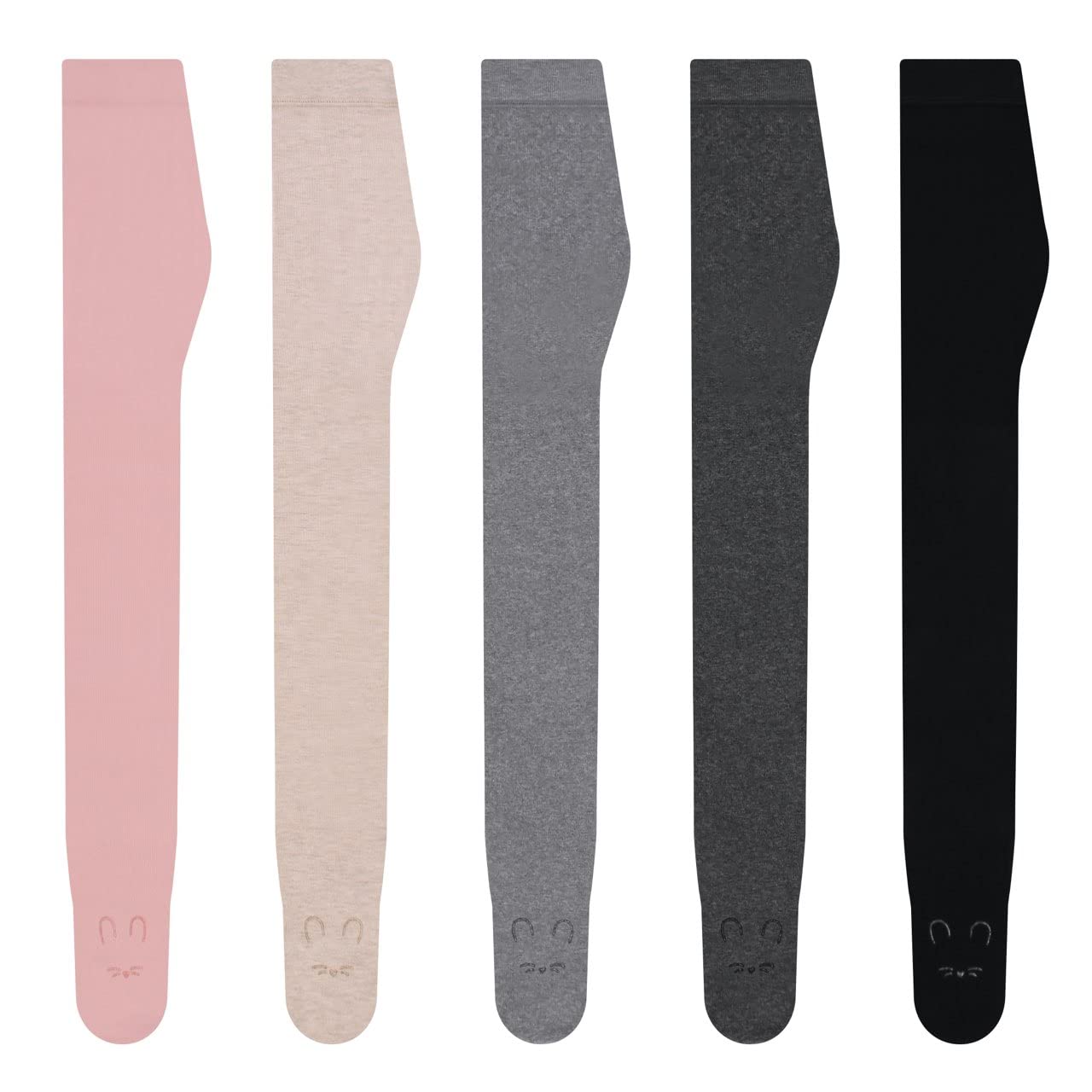 L&K-II 4 pares de medias térmicas aleatorias para niña con forro interior para invierno cálidas opacas sin costuras con cintura alta multicolor 2776