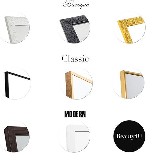 Miniatura 7 de Beauty4U - Espejo de pared de longitud completa, espejo de cuerpo completo, espejo de pared a prueba de explosiones, espejo colgante para dormitorio