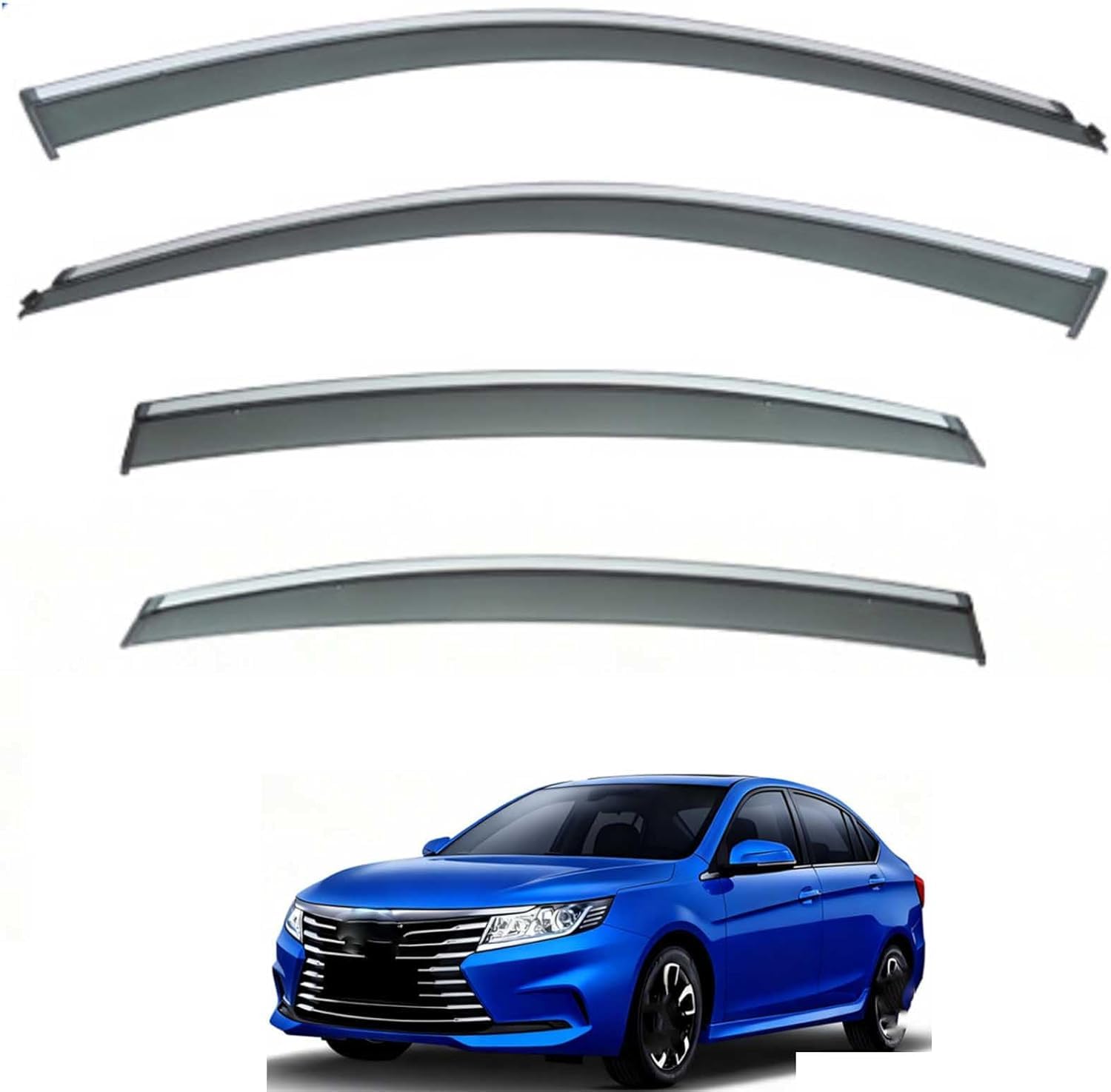 nwsplmy Wind Deflectors for Southeast A5 Wing Dance MK1 2018-2023, Rain Guards Window Visors, 4-Piece, Protects Against Fading & Cracks
