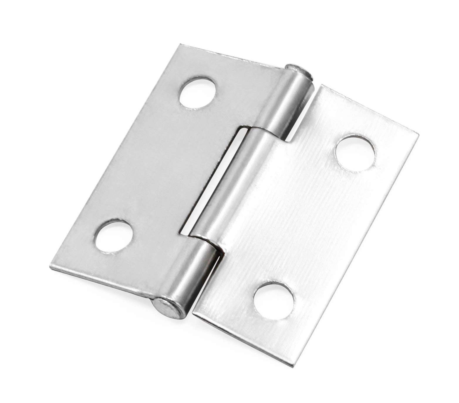 100 Pack Interior Door Hinges Brushed Nickel 3.5 Inch X 3 1/2" 5/8" Round Residential Bi-fold Bedroom Standard Hinge For Wood Single/Double Bedroom Doors Silver House Hardware Kit Controls 3 ½ - View #7