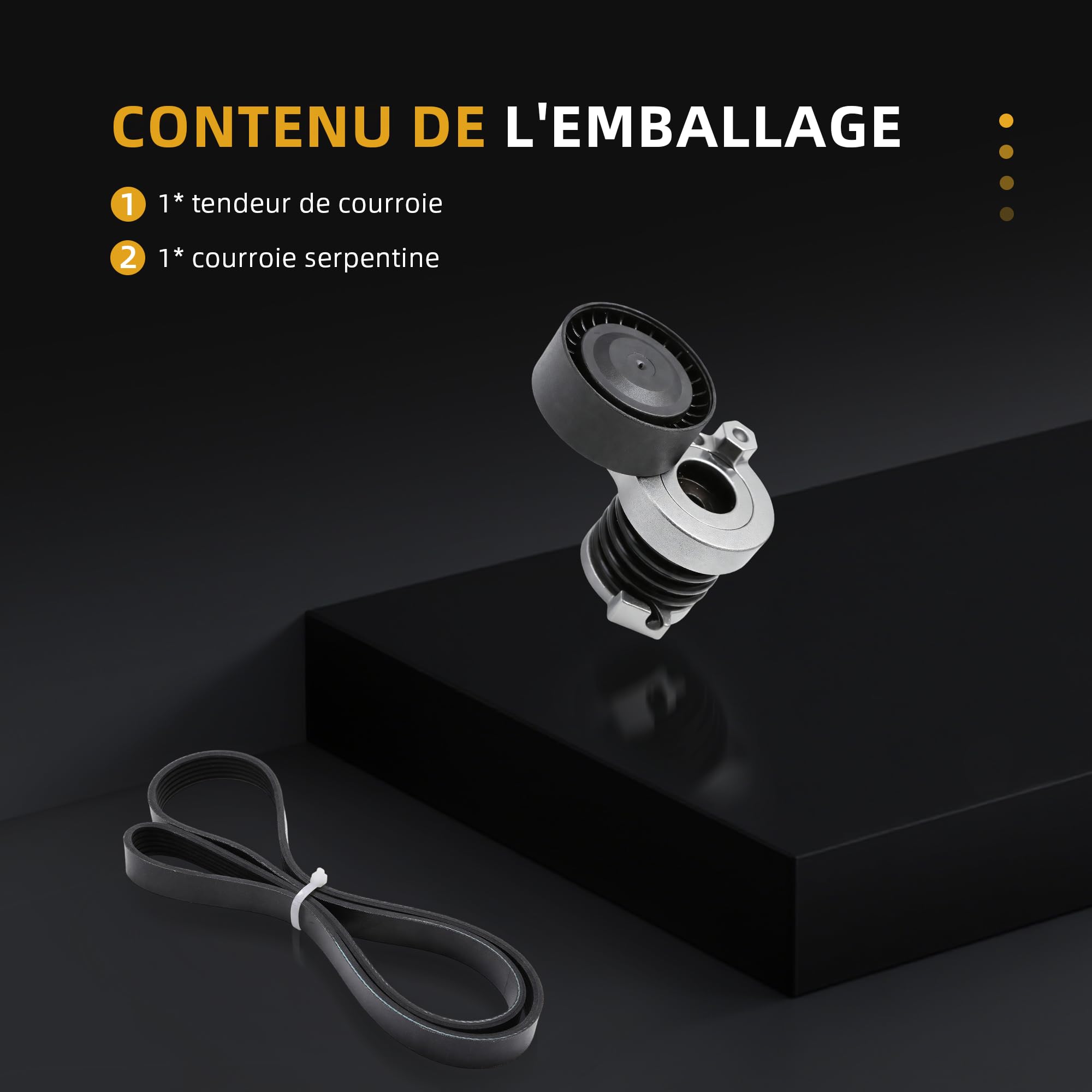 K066PK1195 Kit de courroie multi-V compatible pour Dacia Dokker Duster Lodgy 12-24 pour Classe A B GLA CLA 12-21 pour Juke Note Qashqai 2 10-24 pour Captur Clio 4 Fluence Grand Scénic Megane 3 4# 6PK