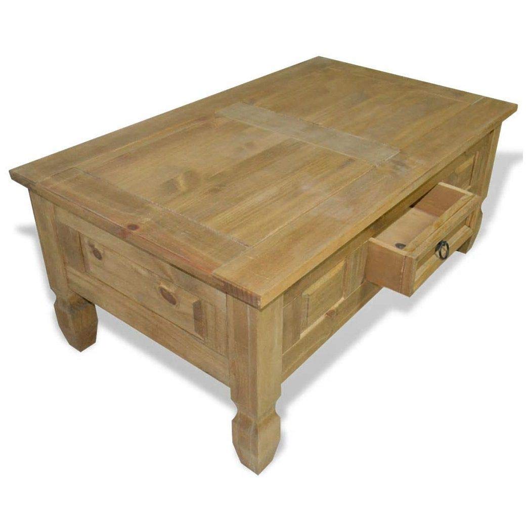 Vintage Classic Style Luxury Coffee Table Mexican Pine Corona Range Drawer End Couch Sofa Side Home Decor Buy Online In Canada Missing Category Value Products In Canada See Prices