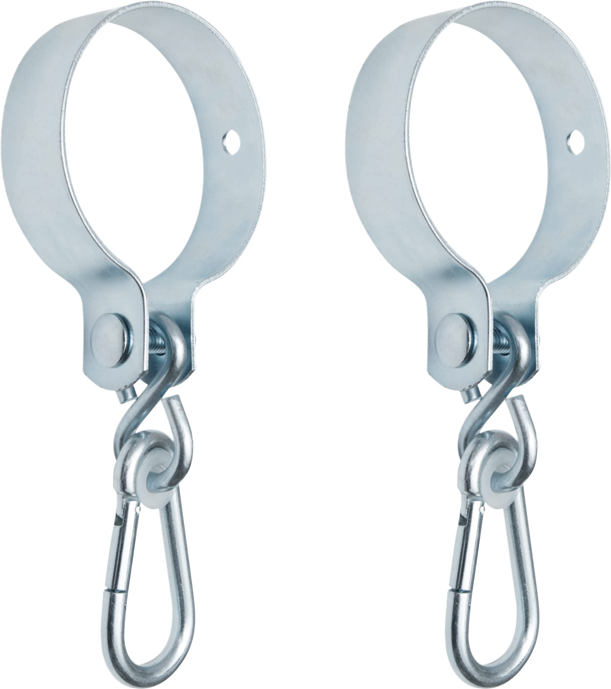 Connex Silver Swing Hook Set With Cuff And Carabiner - 100 Mm Diameter, 350 Kg Load Capacity, 2 Pieces Galvanised Scaffolding Air Swing Gouche Hat Dy2705351