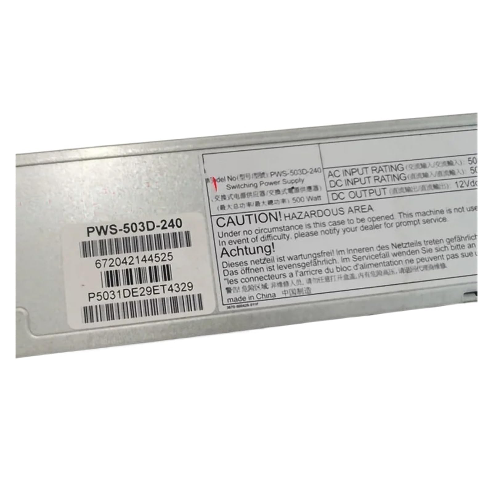 TPKMVGAP PWS-503D-240 500W Power Supply