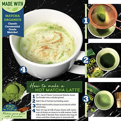 image for Pure Organic Ceremonial Grade Matcha Green Tea Powder Extract – 100%