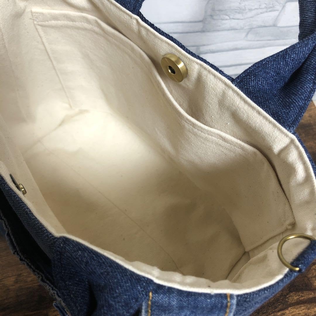 Amazon.co.jp: デニムリメイクオーバーオールトートバッグ : 文房具