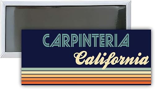 Carpinteria California Souvenir 4.75x2-Inch Rectangle Fridge Magnet Retro Design