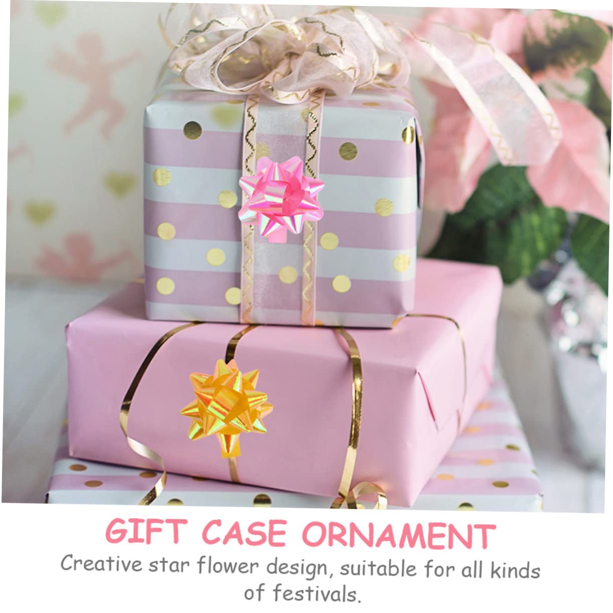 Healeved Lot De 3 Rubans En Mousseline De Soie Pour Décoration De Fête De Mariage De Boîtes À Nœuds Fleurs Décoratives À Tirer 120 Pièces X 3