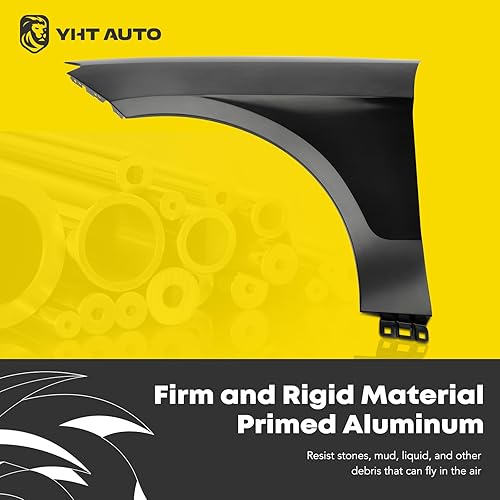 Miniatura 4 de YHTAUTO Guardabarros delantero izquierdo del lado del conductor de aluminio imprimado reemplazo para Mercedes-Benz ML350 ML550 2012 2013 2014 2015