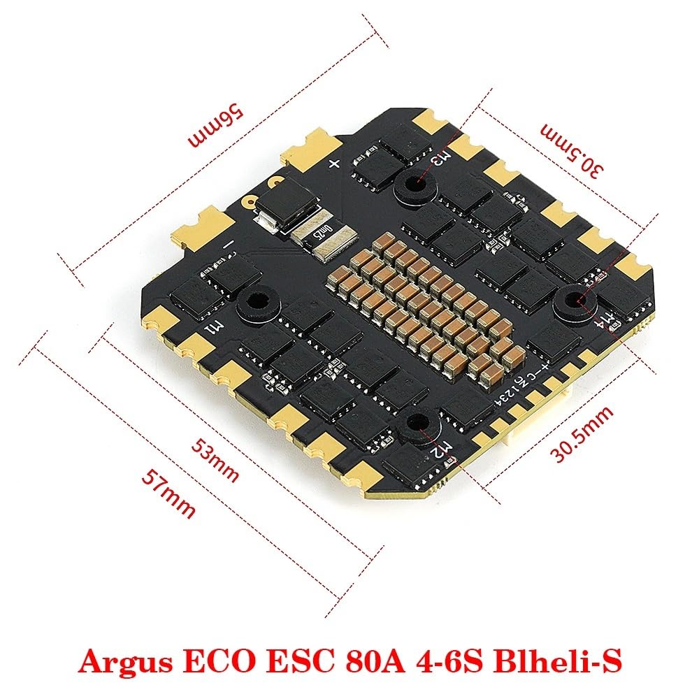 ARGUS 80A ECS & F405 FC Stack ICM42688P 16M 4-6S pasuje do Freestyle dalekiego zasięgu 33 cm RC FPV Freestyle dron (80A ESC)