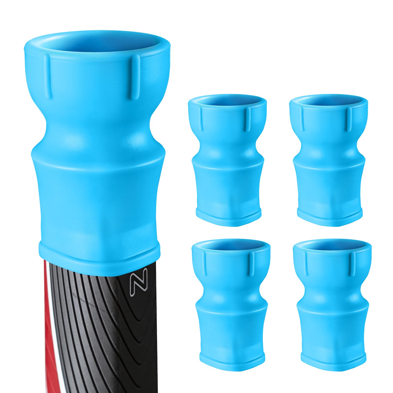 AXKAL Golf Ball Retriever for Putter Handle 4 Pack, Durable Silicone Ball Grabber Saver Suction Cup with Easy Pick-Up Deign, Premium Golf Ball Picker Upper for Super Stroke Putter Grip (Blue)