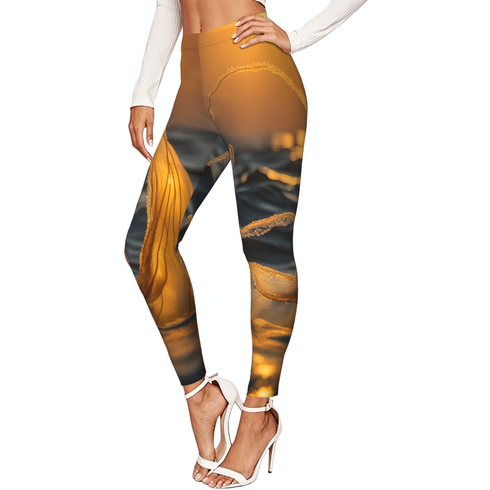 Leggings de sirena anti-transparencias con ajuste elástico reforzado 8