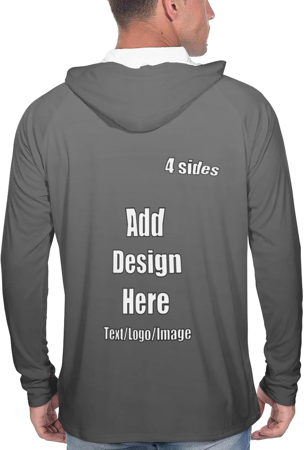 Custom Sun Protection Hoodie Shirt for Men Women, Personalized UPF 50+ UV Shirts, Quick-Dry Hiking Fishing Swimming Jacket - Image 2