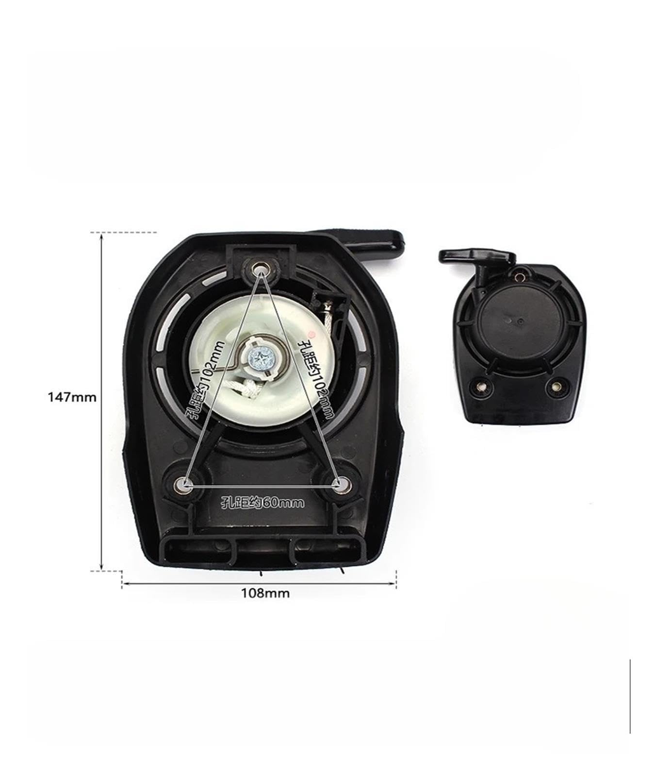 Unidad De Arranque por Retroceso para Cortacésped De 47,9 CC, Compatible con Honda, GX50 GXH50 GXV50 WX15, Motor De Cortacésped, Pieza De Desbrozadora, Arrancador De Retroceso(2pcs Sales)