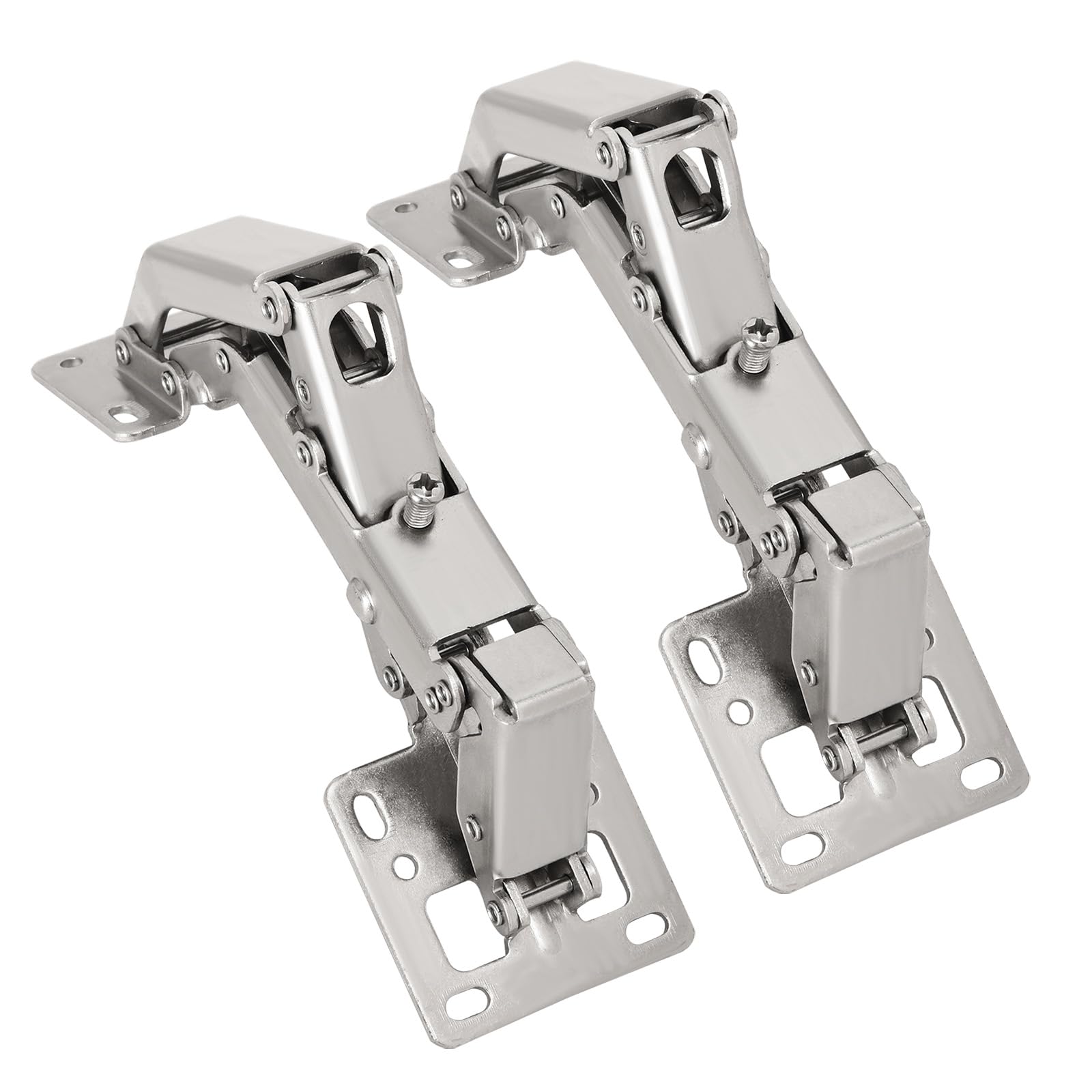 ZONGHUN 1 Pair 175 Degree Frameless Soft Close Cabinet Hinges, Heavy Duty Hidden Hydraulic Lazy Susan Hinges Concealed for Corner Cabinet, Cupboards, Wardrobe (175 Degree Frameless Hinges - 2 Pack)