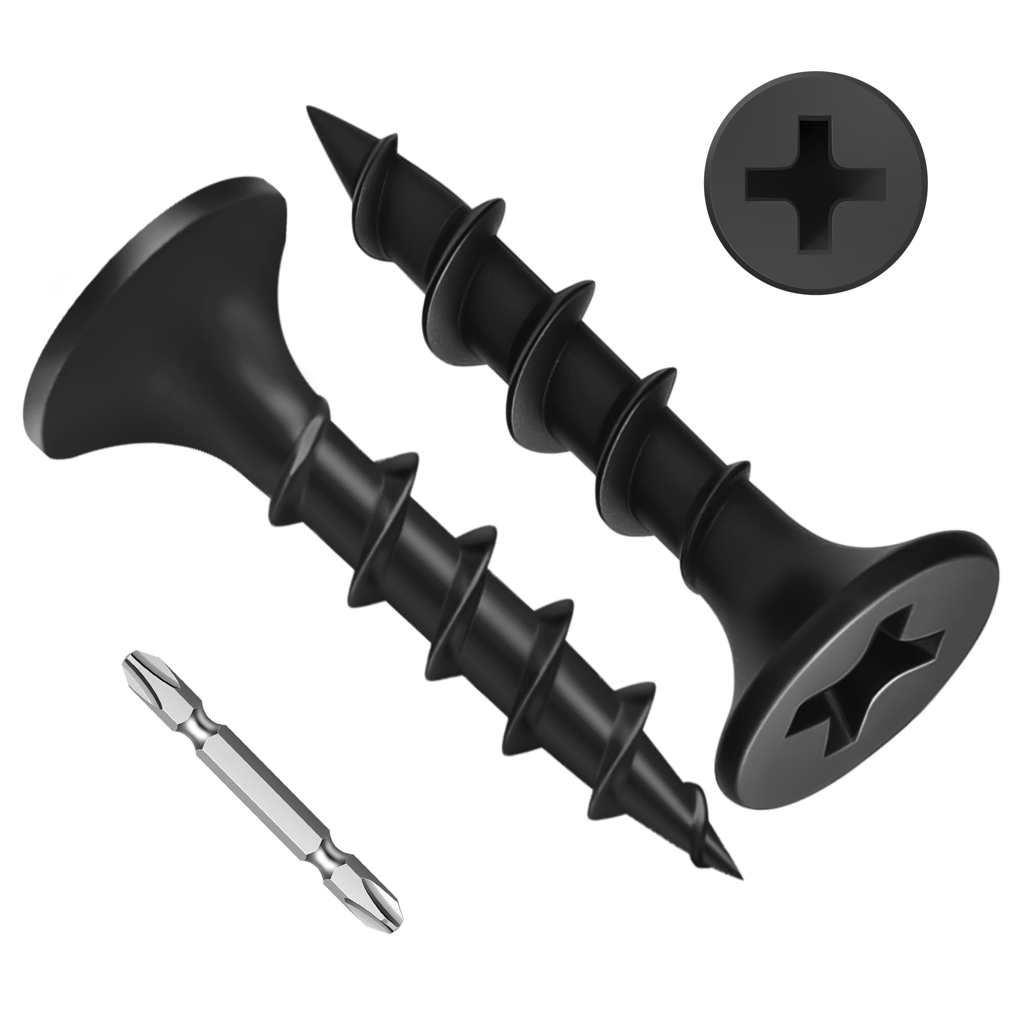 600 Drywall Screws - #6 x 1-1/2" Black -13