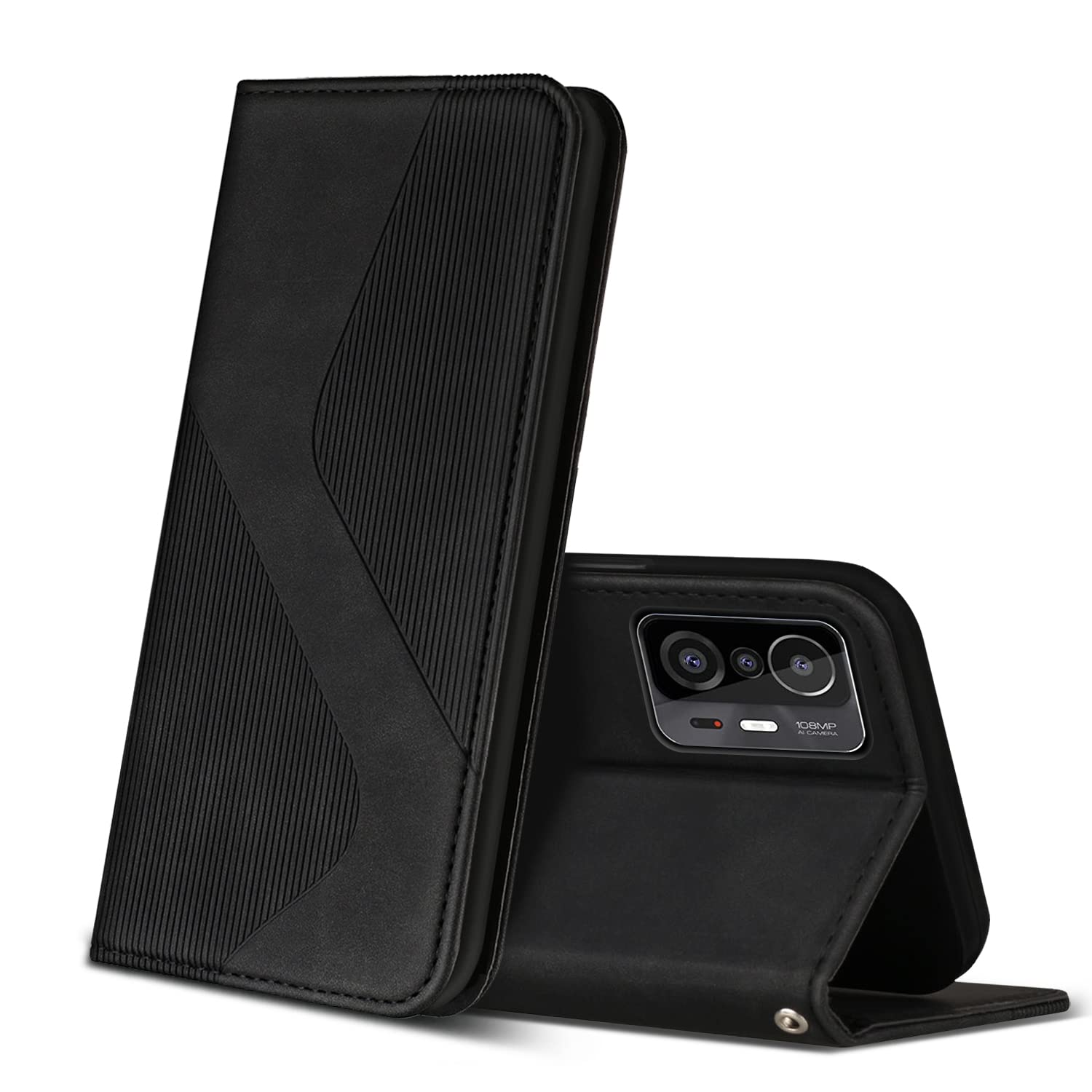 ZONNAVI Cover per Xiaomi Mi 11T / Xiaomi Mi 11T PRO, Flip Custodia Pelle PU con [Slot Cart] [Supporto Stand] [Magnetica], Cover a Libro Portafoglio per Xiaomi Mi 11T 5G / 11T