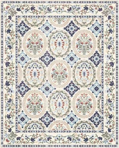 Tapete Beige 8x10 para Sala Lavable miniatura 2