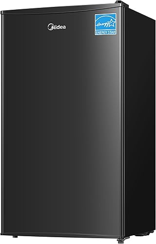 Miniatura 10 de Midea MERM17B0ASL 1.7 pies cúbicos Mini refrigerador, refrigerador compacto con termostato ajustable, puerta reversible, bajo nivel de ruido, Acero