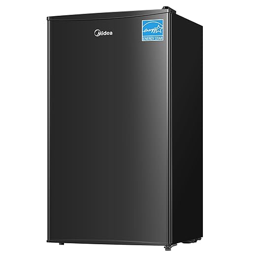 Midea MERM33S1ABB 3.3 Cubic Feet Compact Refrigerator, Black