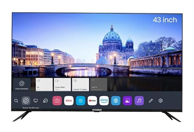 HYUNDAI LED Smart TV with 2 HDMI Ports | Ultra 4K Resolution (43 Inch_Black) (SHY43UW2J8) at Rs. 7949