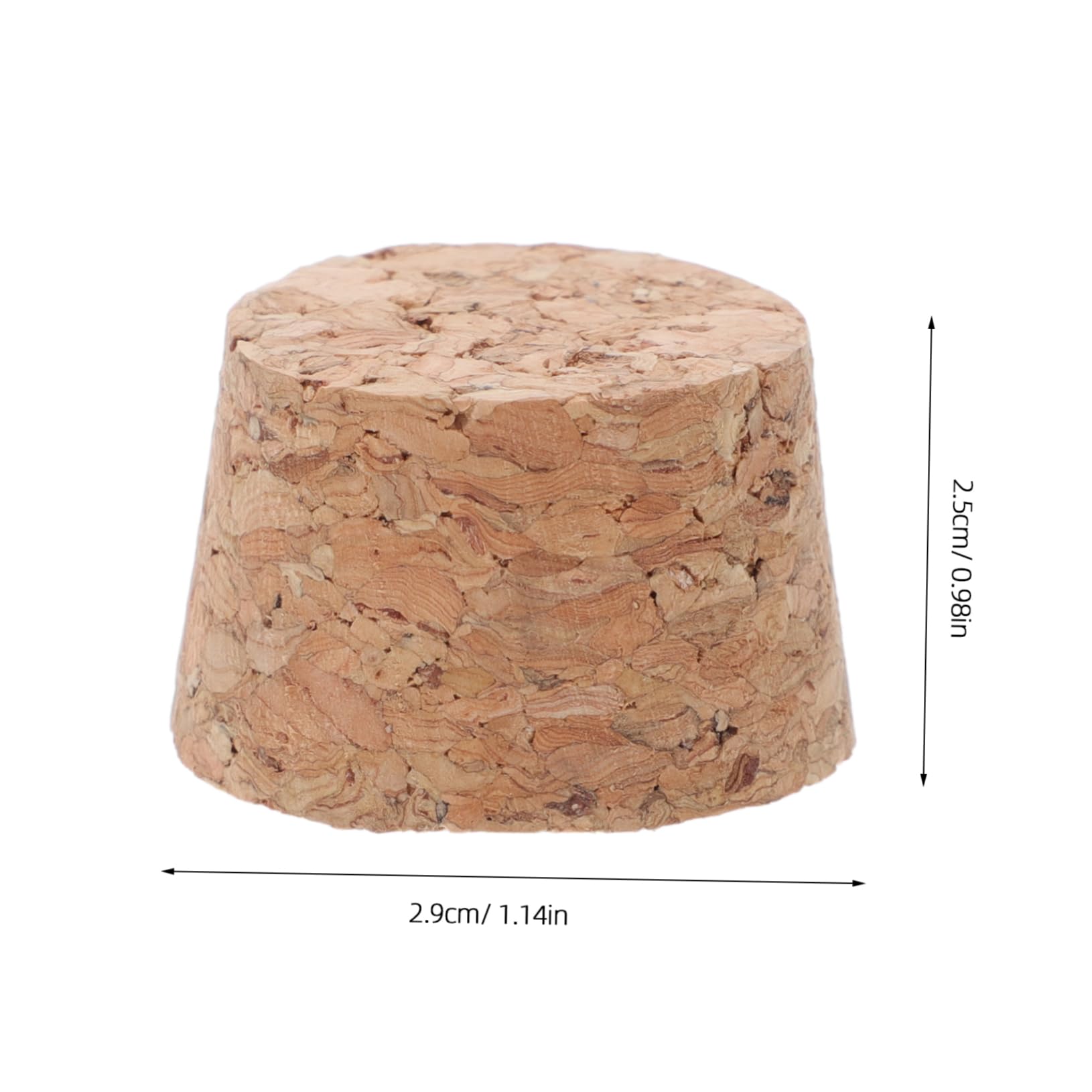 Garneck Corks for Wine Bottles 30pcs Set Wide Tapered Cork Plugs Airtight Bottle Stoppers Craft Corks Decorative Wooden Plugs