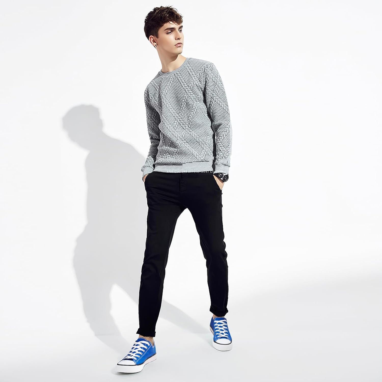 yageyan Men Canvas Low top Shoes Classic Casual Sneakers Black and White Fashion Shoes - Image 2