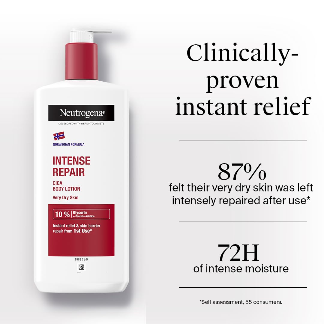 Neutrogena® Norwegian Formula Intense Repair Body Lotion 400ml, White and Red, 400 ml (Pack of 1) - Image 2