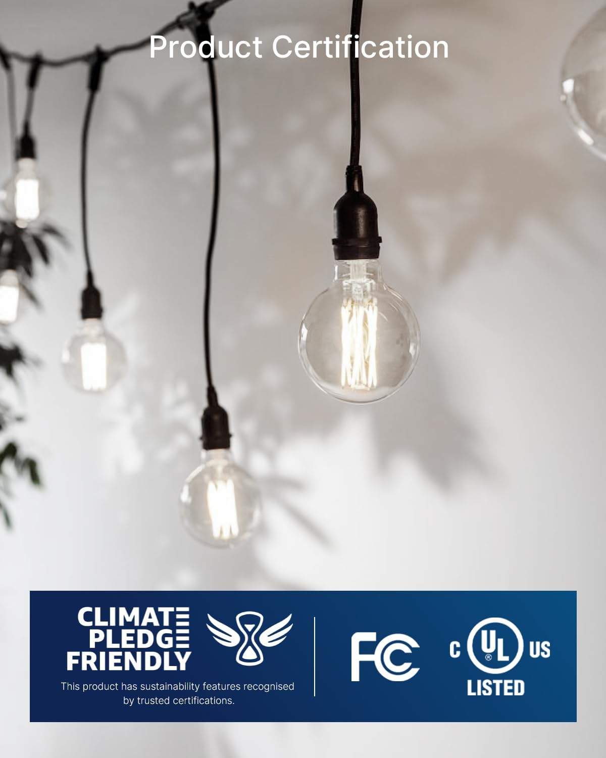 FLSNT G25 LED Globe Edison Bulbs for Bathroom Vanity & Mirror Lighting, 2700K Soft White, CRI90+ Dimmable, 40W Equivalent, 400LM, E26 Base, Clear Glass Decorative Bulbs, UL Listed, 8 Pack