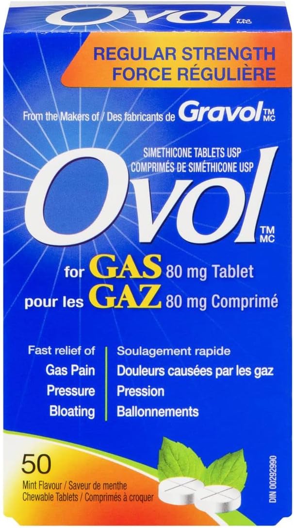 Gas Regular Strength, Mint - 80 mg, 50 Chewable Tablets