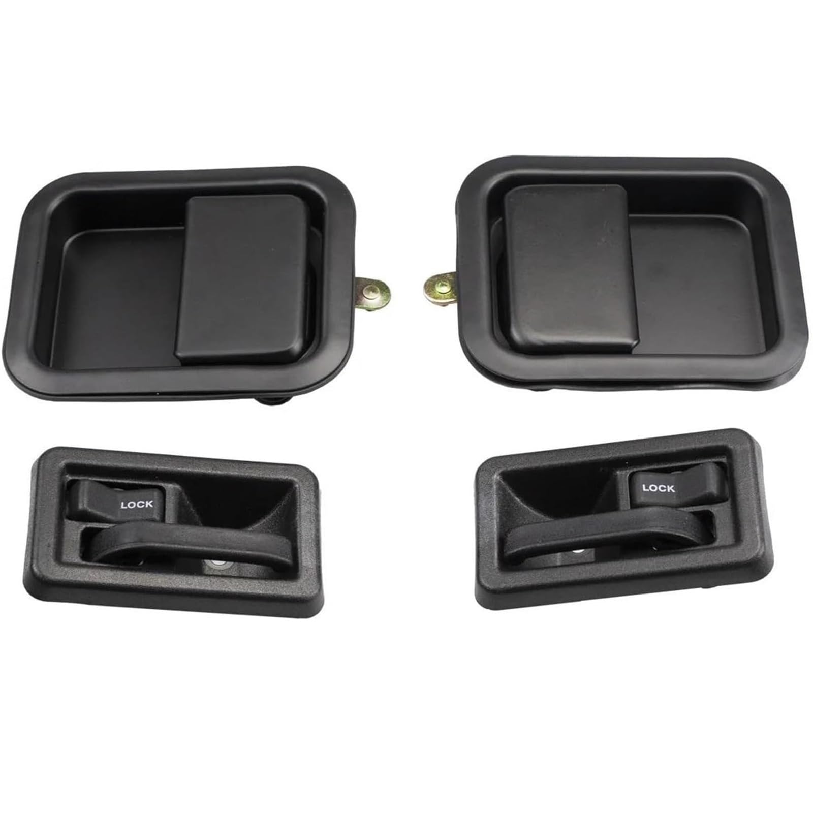 Glymzoi Car Exterior Door Handles Outer Door Handle for Jeep 1987-2006 CJ 1976-1986 1 Set Car InteriorExterior