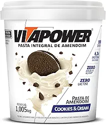 Vita Power Pasta De Amendoim Sabores Gourmet (1 005Kg) - Sabor Cookies And Cream