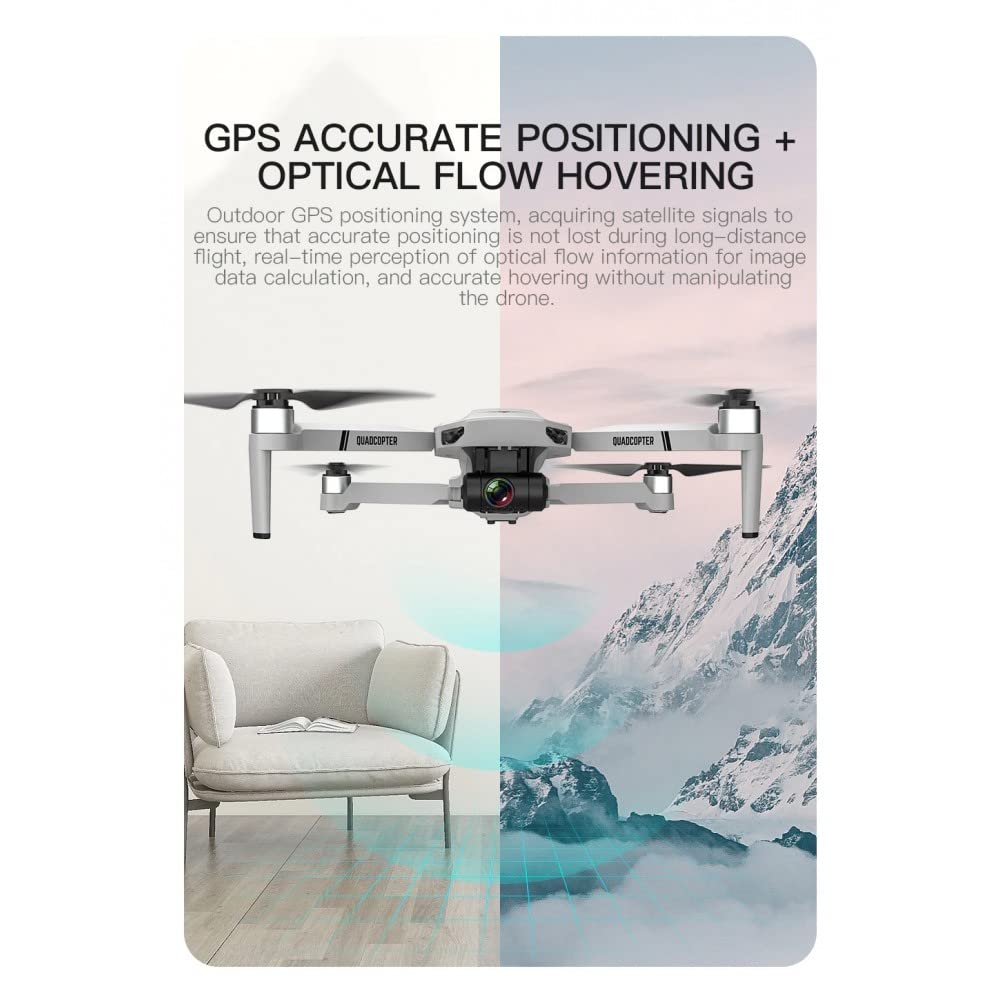 LUXWALLET Libra4 FPV Kamera Full HD WiFI GPS i 2-Ace Gimbal Drone, Zasięg 1,2 km, Pomarańczowy