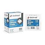 Dealmed 2 x 2 Sterile Gauze Pads (100 Count) Disposable and Individually Wrapped Medical Gauze Pads, Wound Care Product for First Aid Kit and Medical Facilities (Pack of 1)