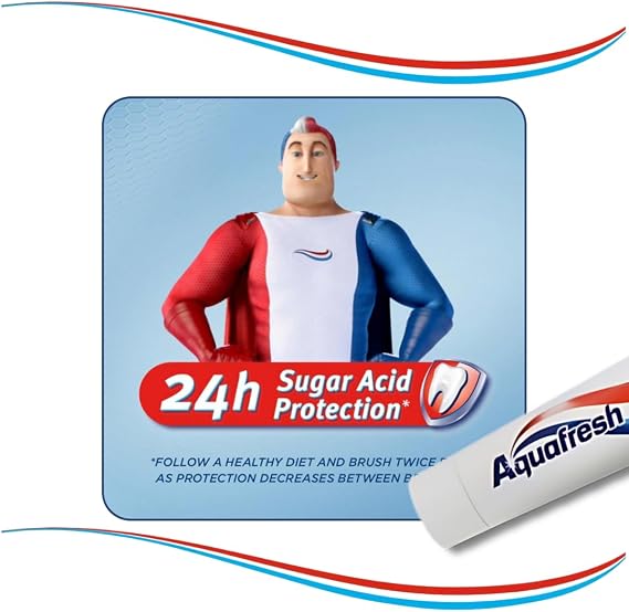 Aquafresh Triple Protection Toothpaste Bundle - Includes 3 x 100ml Tubes of Aquafresh Triple Protection Toothpaste & 1 x 45m Crystal Dental Floss - Complete Oral Hygiene Kit by Kevagh