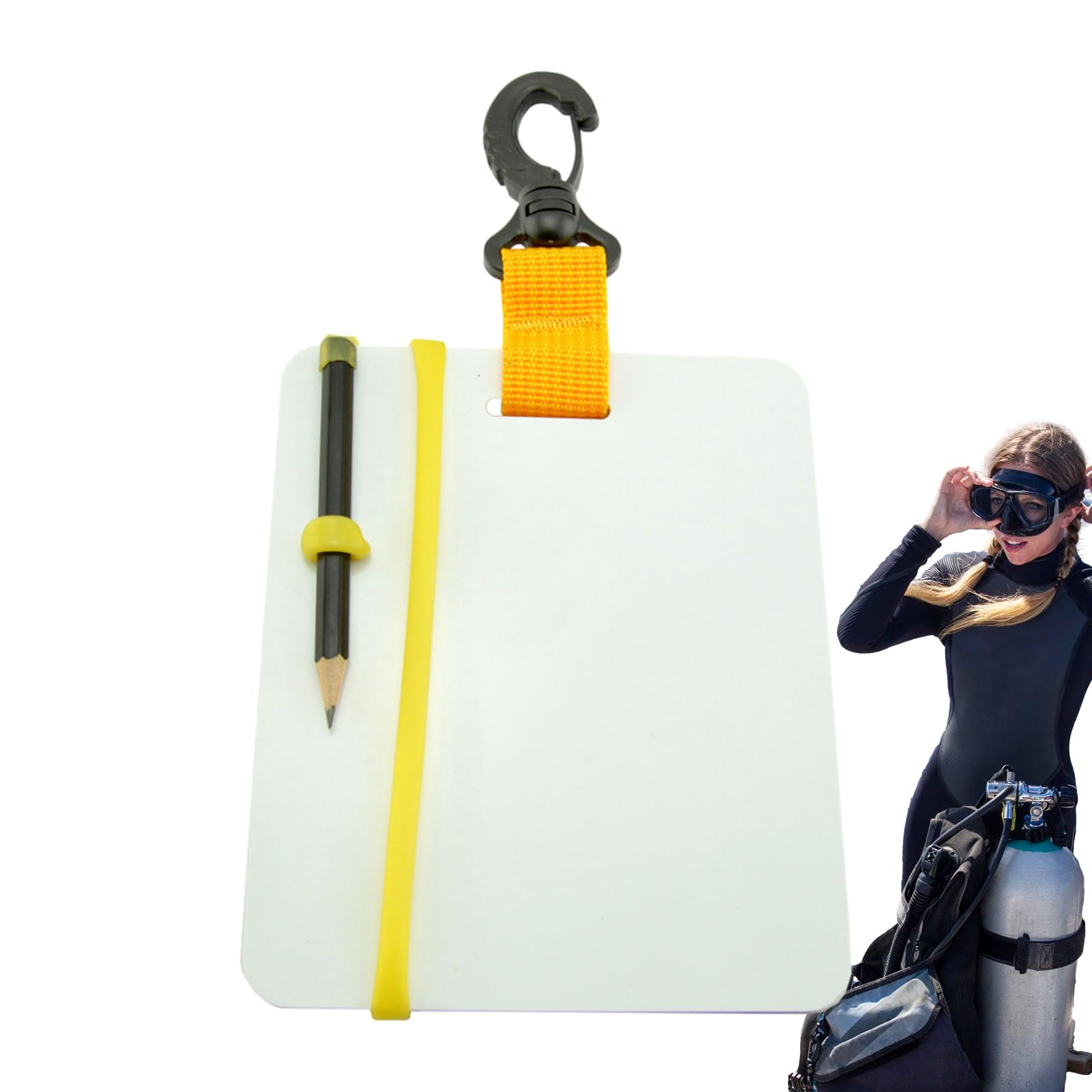 Dive Writing Slate – Waterproof Underwater Board, PC Material Tablet, Black Pen Included, Portable Diving Writing Tool | Practical Board,For Diving Snorkeling Water Sports