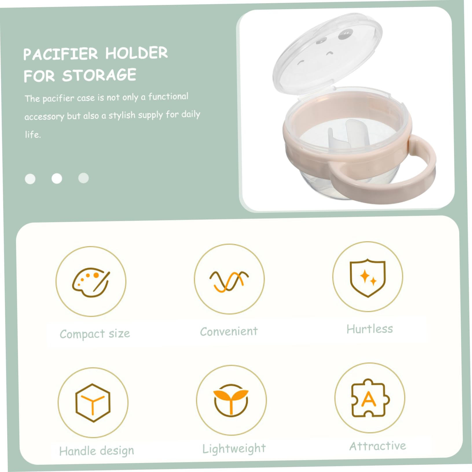 TOYANDONA 10piezas Estuche De Chupetes Portátil Para Bebés De Diseño Adorable Contenedor De Chupetes Para Viajes Organizador Higiénico y Práctico