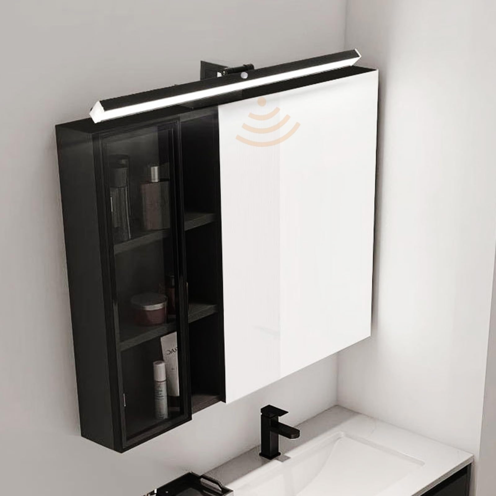 Lámpara de espejo baño LED con ángulo ajustable y aplique de pared impermeable 8