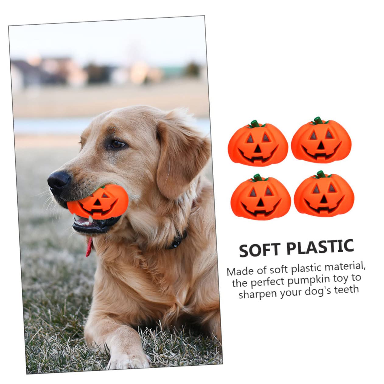 WOONEKY 8stücke Teiliges Halloween Kürbis Quietschspielzeug Für Kleine Hunde Interaktives Kauspielzeug Gesunder Kaubedürfnisse Für Haustierbesitzer