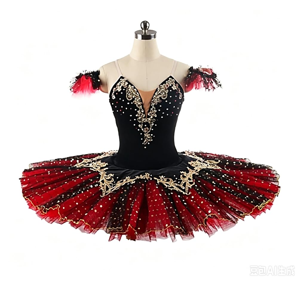 Ballett-Tutu-Rock für Mädchen, Schwanensee-Wettbewerbskleid, Tanzaufführungskleidung