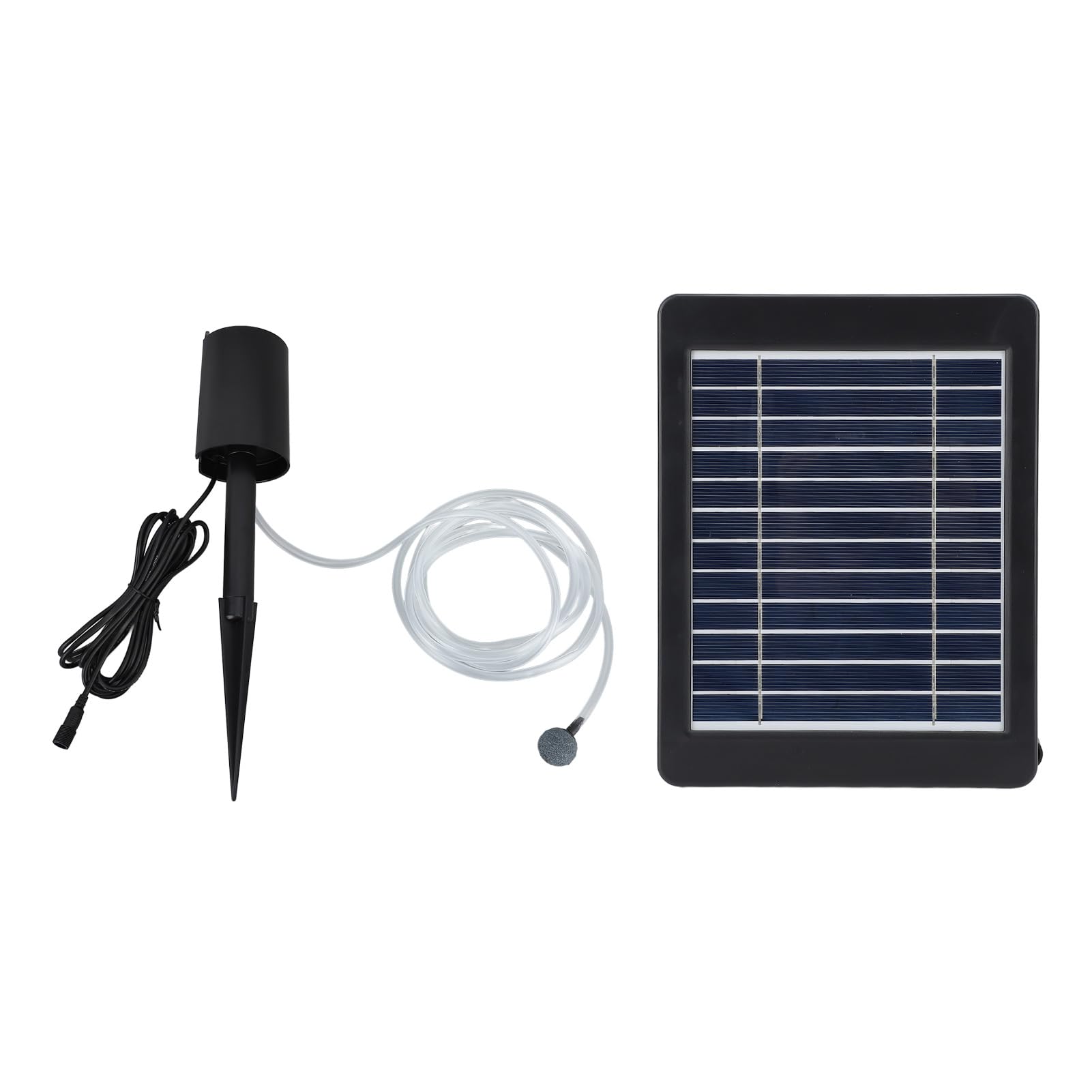 Marhynchus Kit Aeratore per Laghetto Solare con Pannello Solare da 6 V 4 W e Batteria da 2200 MAh, Pompa di Ossigeno per Laghetto da Esterno per Acquari con Flusso d'aria di 0,8 L/min e 3 modalità,