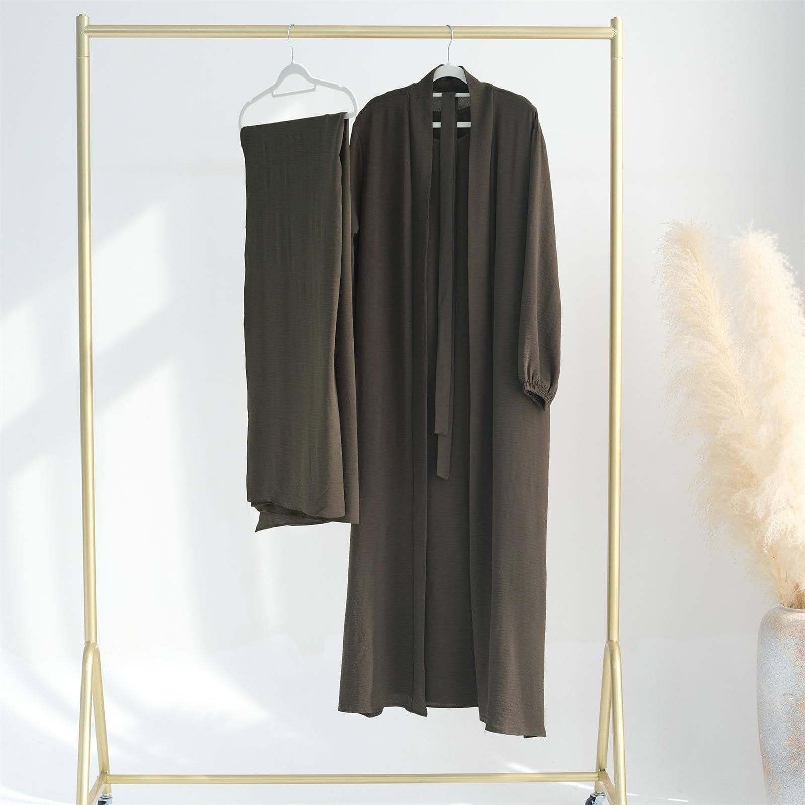 Generisch Kaftan Abaya Jilbab damska arabska, elegancka, jednoczęściowa, długa, odświętna sukienka dla kobiet, hidżab, kaftan, na plażę, bawełna, tradycyjna odzież arabska