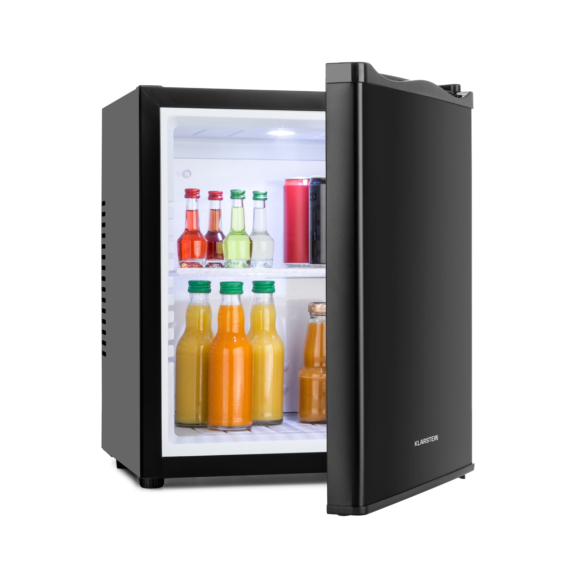 Klarstein Mini Kühlschrank für Zimmer, 23L, für Getränke & Kosmetik, Kleine Minibar, Leise, Verstellbare Ablage, Kleiner Skincare Kühlschrank 5-15°C 23 L Schwarz