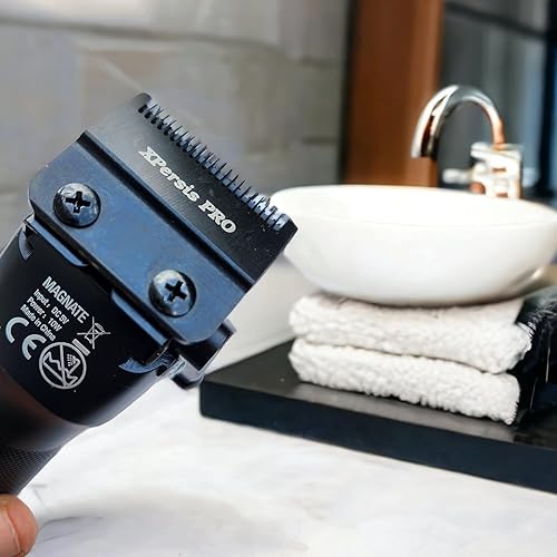 Miniatura 5 de PRO Magnate Quiet DLC Fade Blade Black - Cortadora de pelo inalámbrica para barberos, cortadora de pelo profesional para hombres + afeitadora
